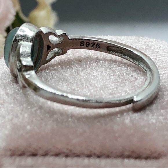 S925 Nature Aquamarine Crystal Rings 💍 - Picture 5 of 6